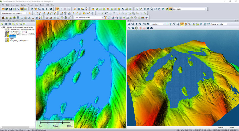 Global Mapper Standard: Software de procesamiento de datos geoespaciales