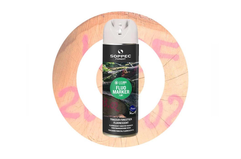 Spray de pintura forestal fluorescente FLUO MARKER Blanco SOPPEC