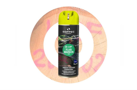 Spray de pintura forestal fluorescente FLUO MARKER Amarillo SOPPEC
