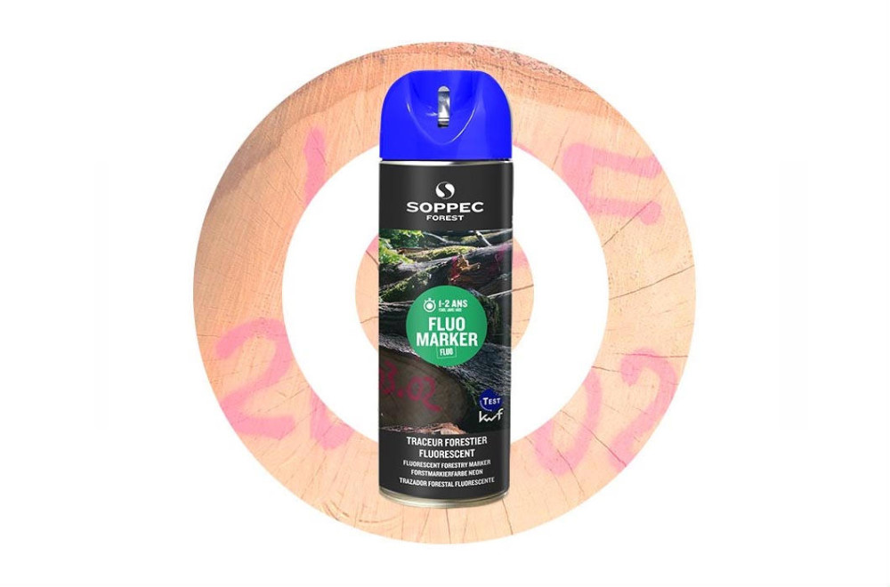 Spray de pintura forestal fluorescente FLUO MARKER Azul SOPPEC